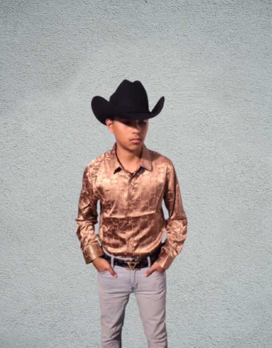 Contti Caramel Western Shirt (Adult)