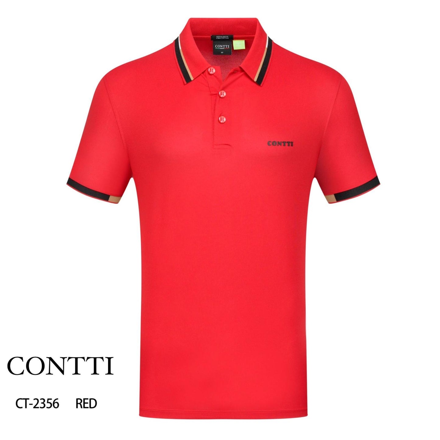 Contti Red Collared Shirt (Adult)