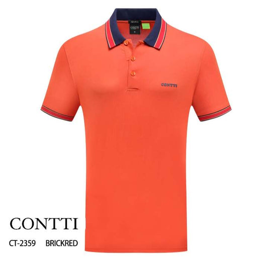 Contti Brick Red Collared Shirt (Adult)