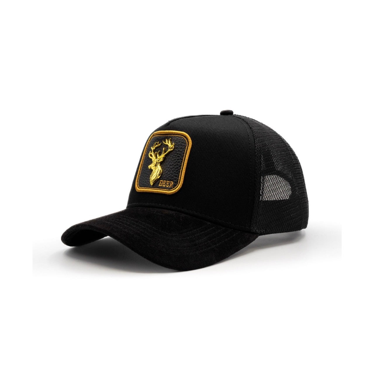 Deer Trucker (Black/Gold)
