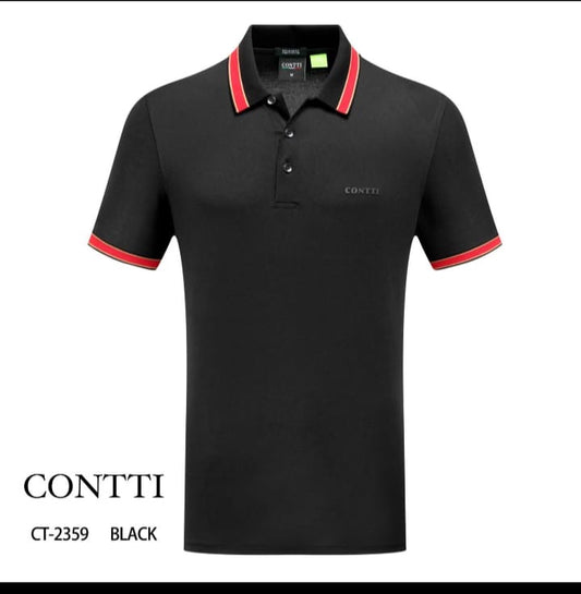 Contti Black/Red Collared Shirt (Adult)