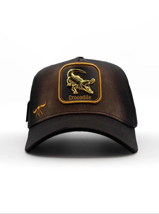 Crocodile Trucker (Brown/Gold)